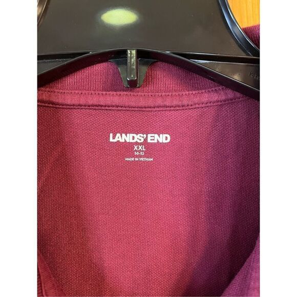 Lands End Golf Polo Shirt Mens 2XL XXL Burgundy (1961) - Picture 2 of 4